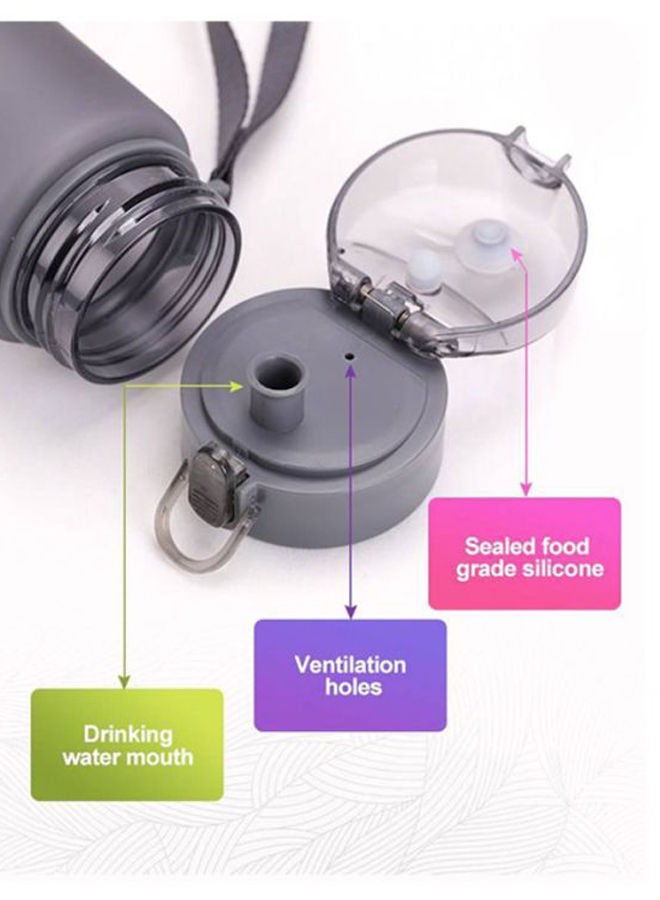 NIBEMINENT Outdoor Sport Drinkware Water Bottle Grey 22.5x6.5cm - Image 2