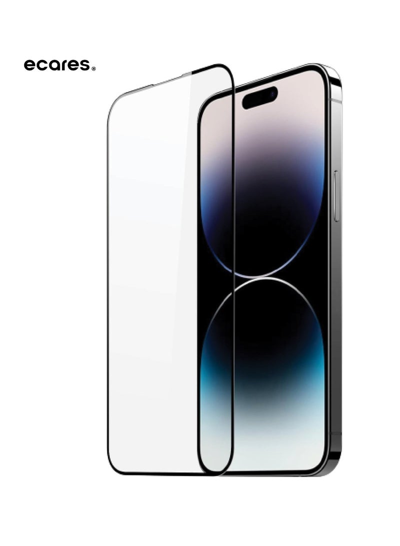 إيكاريس إي كيرز® واقي شاشة iPhone 14، شفاف عالي الدقة، زجاج مقسى 9H، حماية من الدرجة العسكرية، مقاوم للخدش، مضاد لبصمات الأصابع، تغطية كاملة، مضاد للاصفرار، خالي من الفقاعات، (حزمة-2) - Image 1