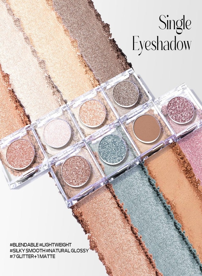 كيدا ظلال عيون لامعة مفردة من كيدا، ظلال عيون فضية بلون الشمبانيا الفاتح، ظلال عيون لامعة لؤلؤية تدوم طويلاً وقابلة للمزج، بريق عيون متألق، لون لامع ناعم قابل للتكثيف، تأثير مظهر رطب، ويڤينج ميد - Image 4