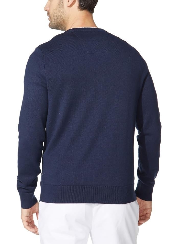 Nautica Men's Ribbed Sweater, Navy, L - Image 2