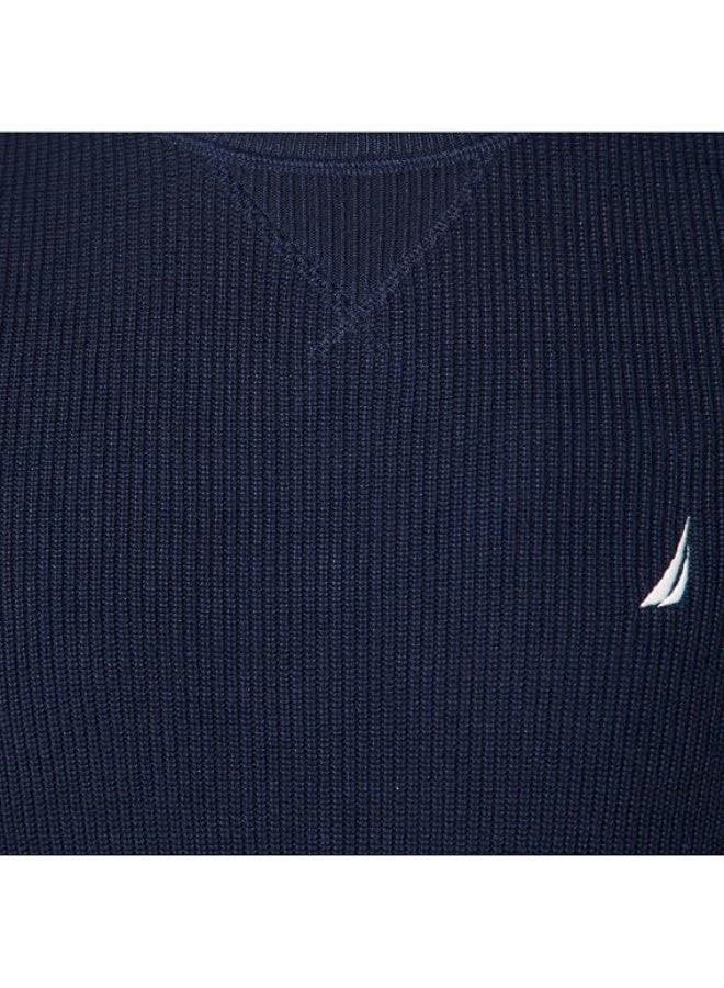 Nautica Men's Ribbed Sweater, Navy, L - Image 5