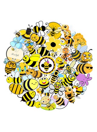 50-Piece Honey Bee Stickers