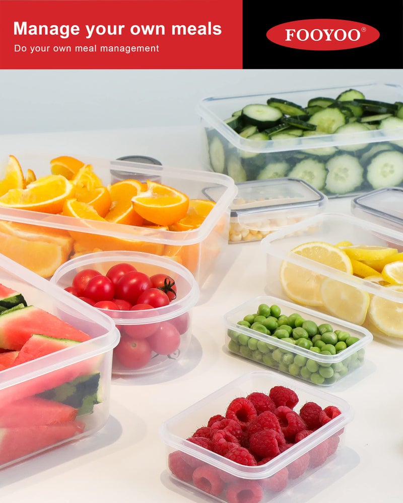 FOOYOO 56 Pcs Large Food Storage Containers Set with Lids, Airtight Plastic Containers for Pantry & Kitchen Organization, BPA-Free, Leak-Proof - Image 4