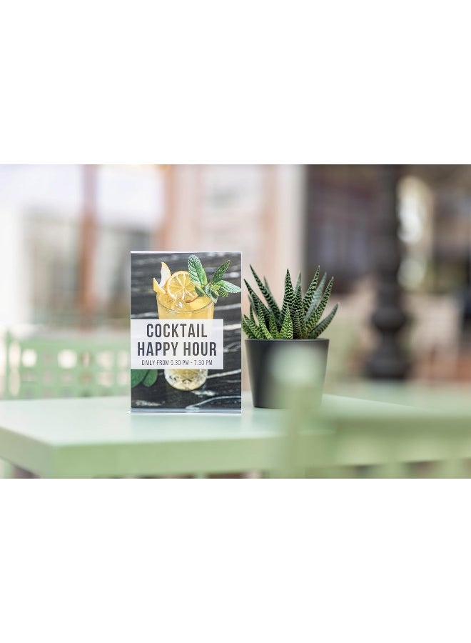 TPGP حامل لافتات TA226، عمودي، ل A6، عرض مزدوج الجوانب، أكريليك، شفاف، 1 قطعة. - Image 2