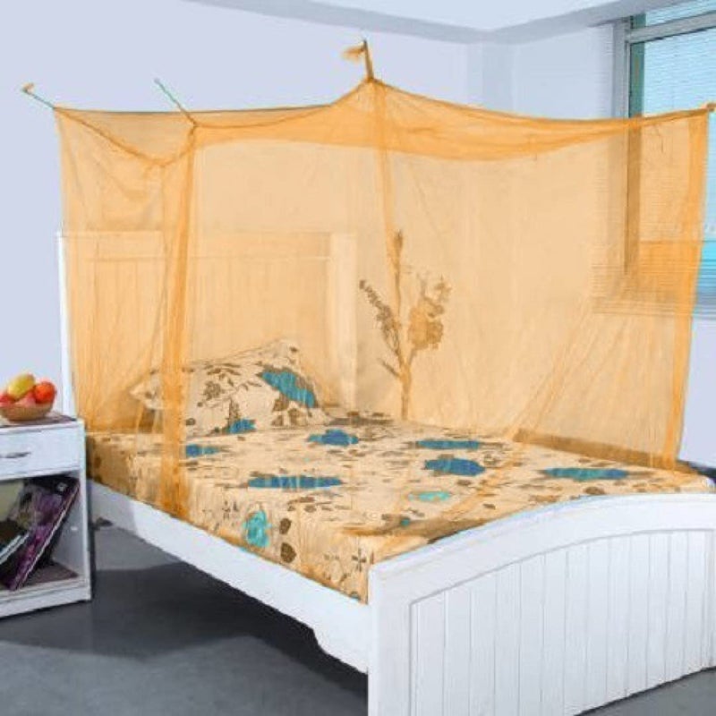 Neekshaa Combo Pack Mosquito Net for Single Bed Nylon Mosquito Net for Baby | Bedroom | Family_Size-6x3 FT_Color-Orange,Blue - Image 2
