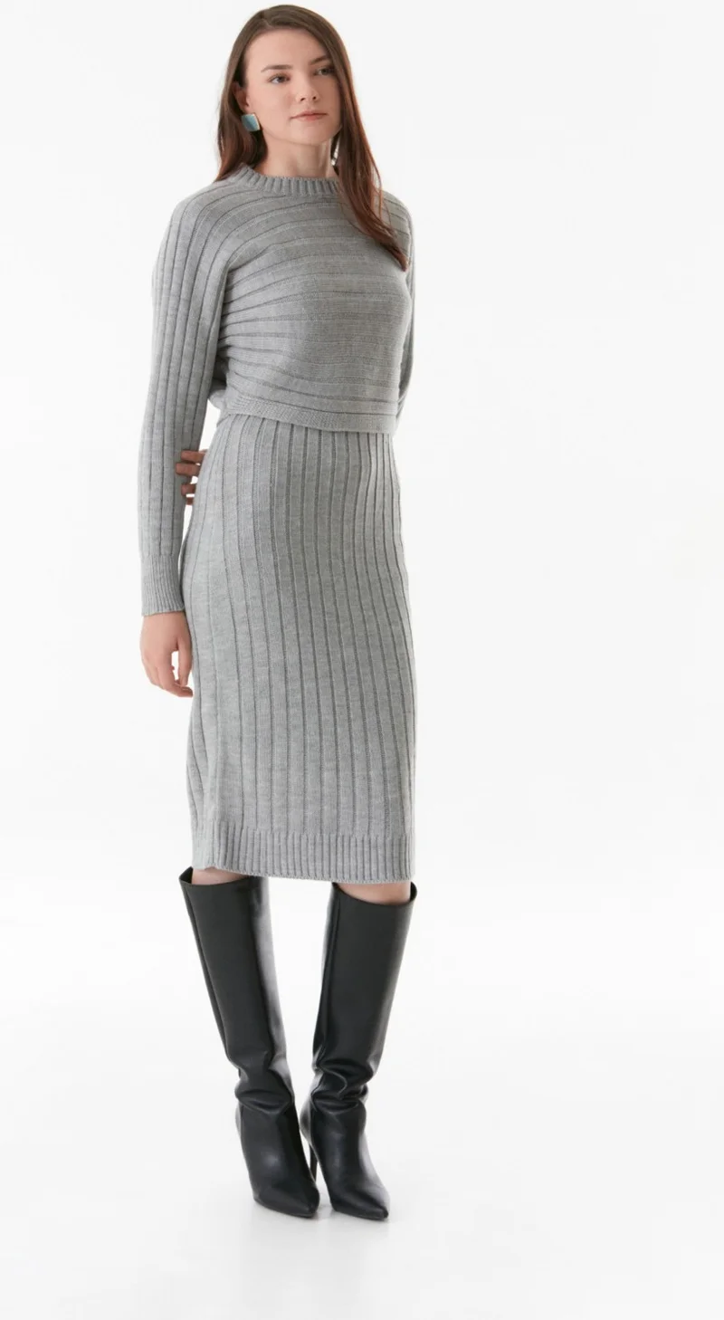 FullaModa Basic 2 Piece Knitwear Set