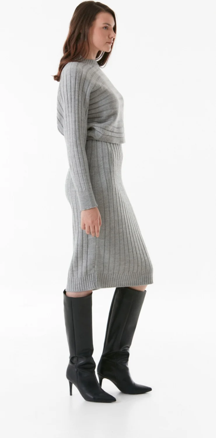 FullaModa Basic 2 Piece Knitwear Set