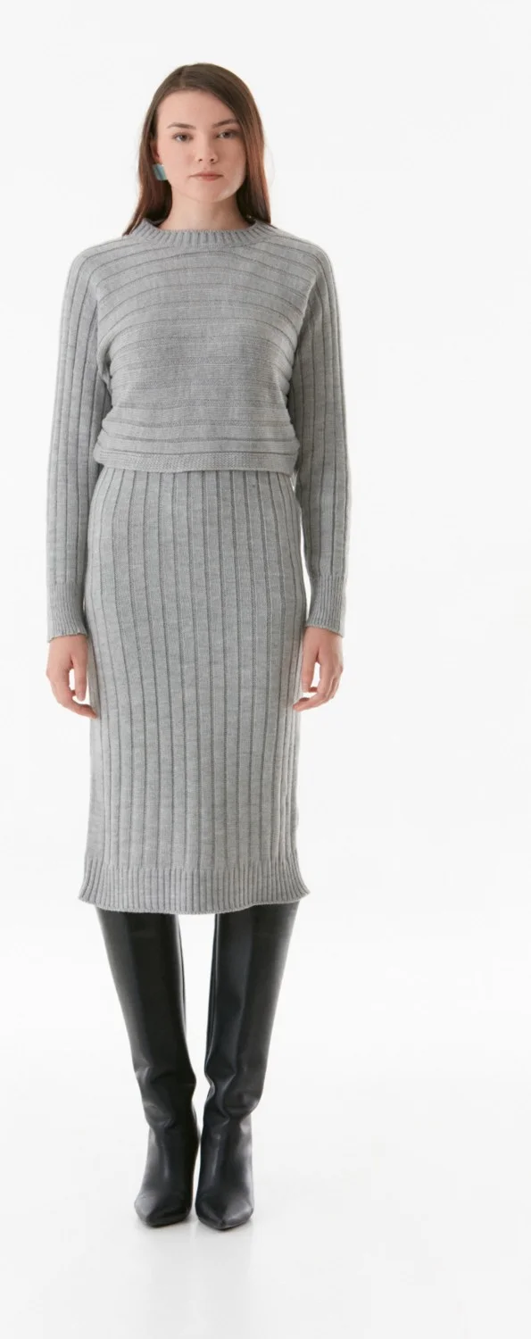 FullaModa Basic 2 Piece Knitwear Set