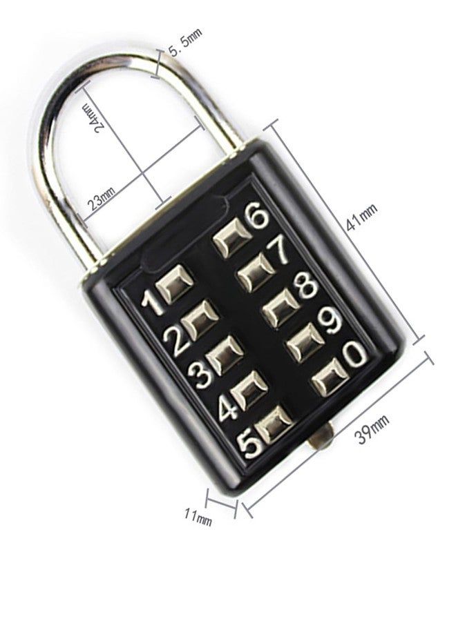 zeng 10 Digit Push Button Combination Locks, 5 Digit Locking Mechanism - for Gym or Sports Locker, case, Toolbox, Fence, hasp Cabinet (2pcs) - Image 3