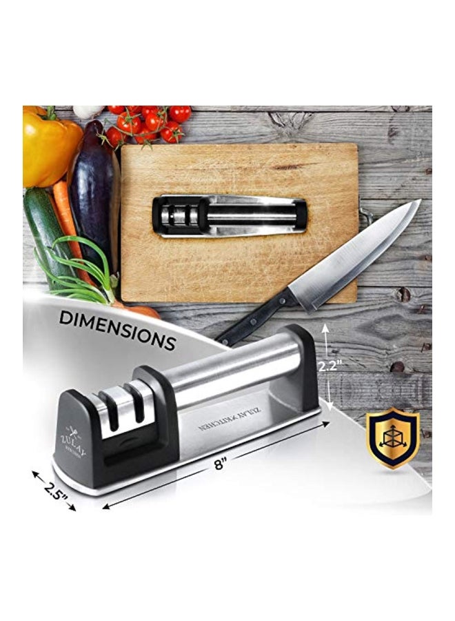 Zulay Kitchen Knife Sharpener Aqua Sky Blue - Image 5