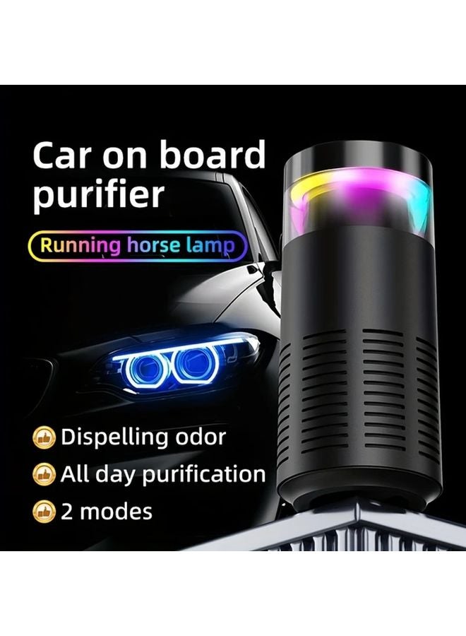 منقي الهواء الأسود الصغير المحمول يعمل بالطاقة عبر USB مع ترشيح رباعي المراحل للمنزل والمكتب والسيارة - Image 3