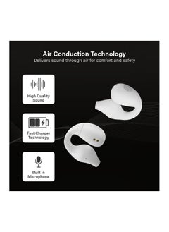 SWISS MILITARY Swiss Military Delta Active Noise Cancelling Earbuds - Air Conduction Technology, Smart Touch Sensors, 100 Precise Power Indicator, 5 Hr Music Time, Compatible with Android/iOS - White  - Image 3