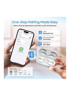 SWISS MILITARY Swiss Military Delta Active Noise Cancelling Earbuds - Air Conduction Technology, Smart Touch Sensors, 100 Precise Power Indicator, 5 Hr Music Time, Compatible with Android/iOS - White  - Image 5