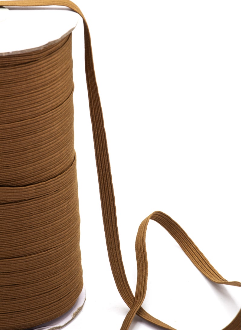 Premium Elastic Band - 6mm, 144 Yards Roll - Brown - Ideal for Sewing and Crafting - Image 2