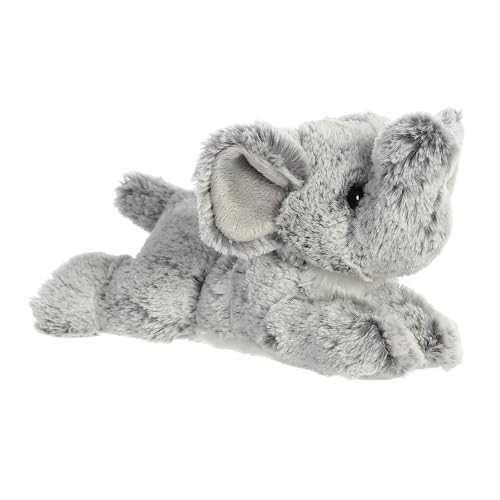 Aurora Adorable Mini Flopsie Leroy Elephant Stuffed Animal Mini Companions Ready for Playful Adventures for Kids All Ages Toddlers Adults and Families Gray 8 Inches - Image 1