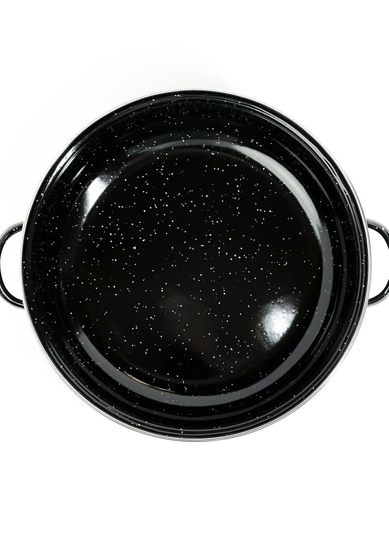 HTH - Set of 5 Enamel Cookware Pots with Lid Set Non Stick Coating with Stainless Steel Welt & Dual Handle Non Stick Enamel Dutch Oven for Bread Baking Cooking Soup Dutch Oven - Image 1