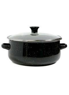 HTH Set of 5 Enamel Cookware Pots with Lid Set Non Stick Coating with Stainless Steel Welt & Dual Handle Non Stick Enamel Dutch Oven for Bread Baking Cooking Soup Dutch Oven  - Image 2