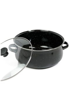 HTH Set of 5 Enamel Cookware Pots with Lid Set Non Stick Coating with Stainless Steel Welt & Dual Handle Non Stick Enamel Dutch Oven for Bread Baking Cooking Soup Dutch Oven  - Image 4