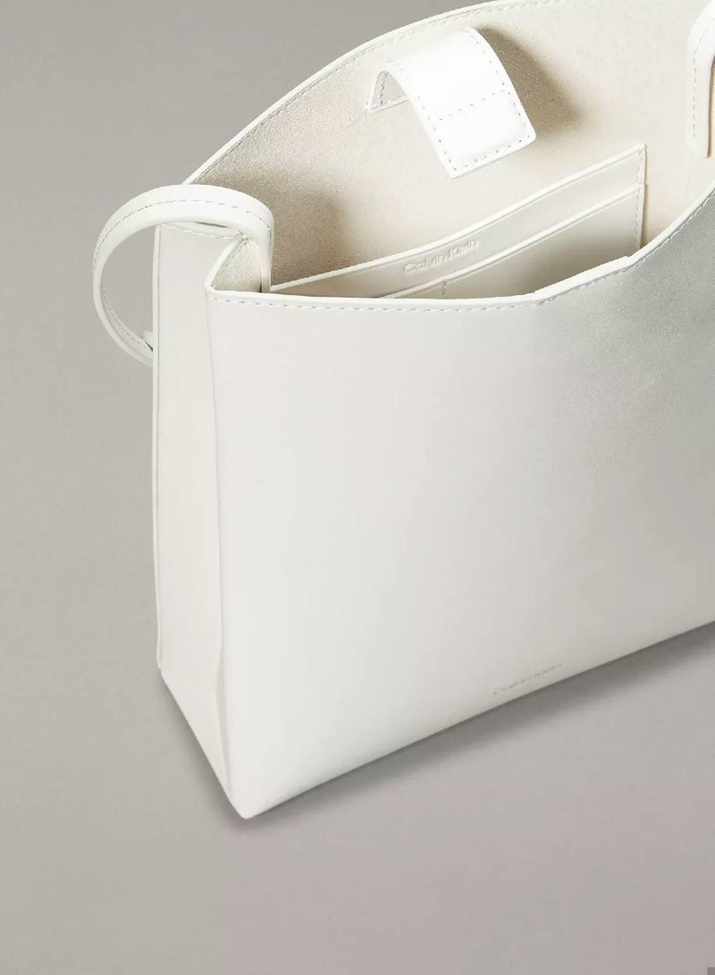 CALVIN KLEIN Leather Crossbody Tote Bag - Image 3