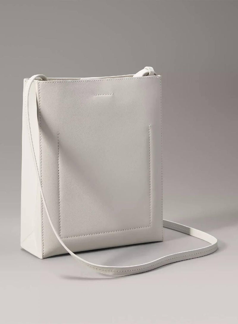 CALVIN KLEIN Leather Crossbody Tote Bag - Image 2