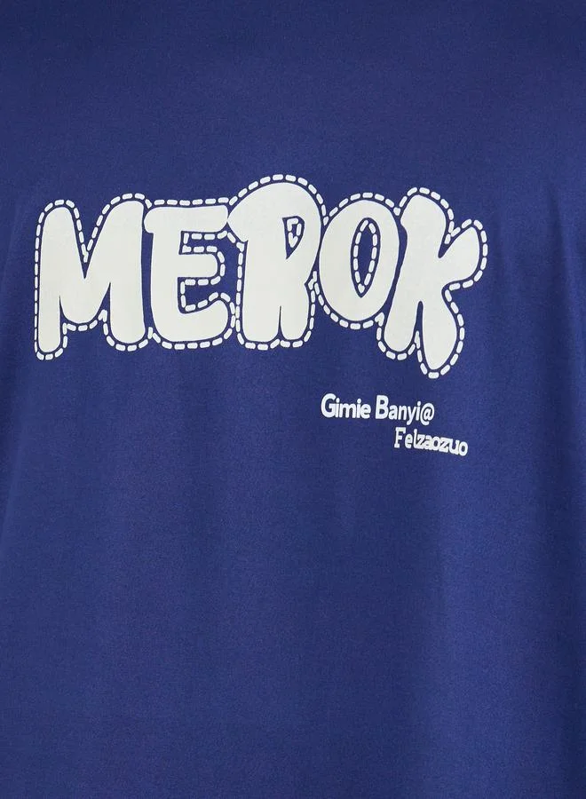 Styli Graphic Print Drop Shoulder Oversized T-Shirt