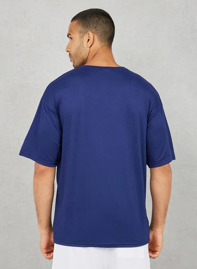 Styli Graphic Print Drop Shoulder Oversized T-Shirt
