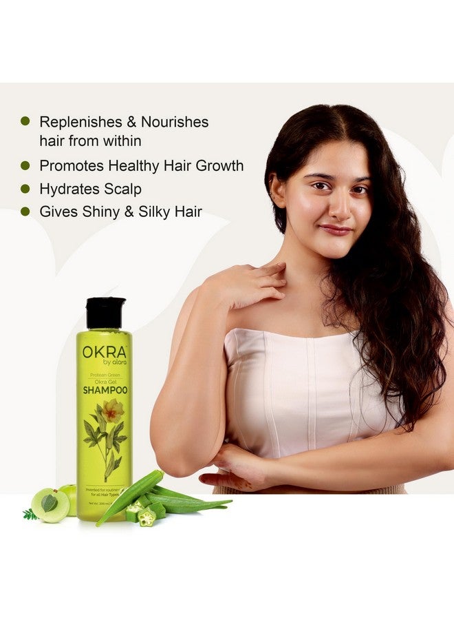 Alara Bhindi Okra Shampoo | Natural Keratin for Smooth, Strong & Healthy Hair | Repair & Hydrate | Paraben-Free & Non-Toxic Formula | 200 ml - Image 4