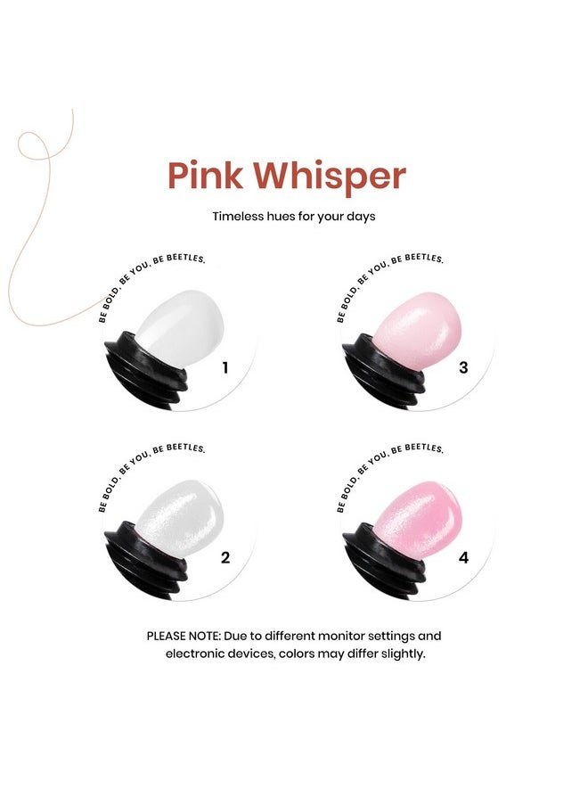 beetles Gel Polish Beetles Poly Nail Extension Gel Kit, 4 Colors Pink White Poly Nail Gel Builder Sheer Pink Nail Gel Clear Nail Art Kit with Poly Brush & Slip Solution Nail Salon All In 1 Kit Valentine's Gift for Women  - Image 5