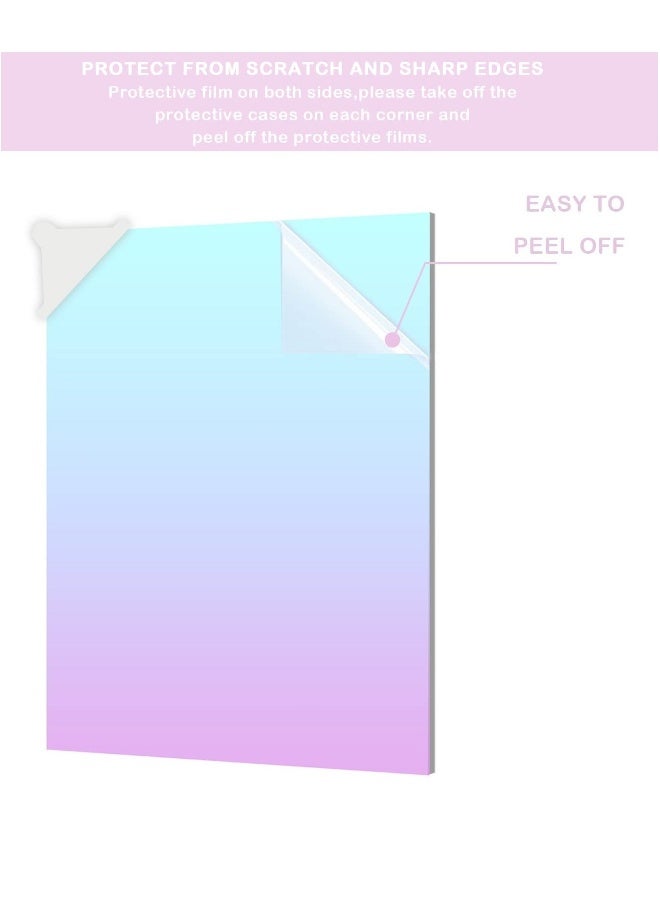 Generic 8X12" Iridescent Acrylic Sheet, 4 Pack Colored Acrylic Sheets for Crafts,Signs,Pantings DIY Display Projects, 200x300x2.8MM - Image 1
