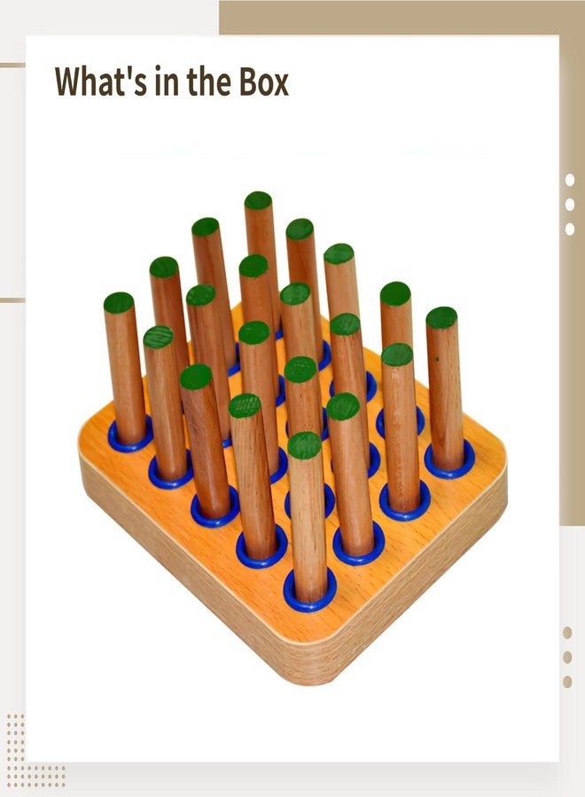 DORMIYA Peg Board Hand Eye Coordination Training Tool - Wooden Finger Board for Stroke Therapy, Rehabilitation, and Fine Motor Skills Development - Includes 20 Pegs - Smooth Surface, Natural Wood Finish - Image 5
