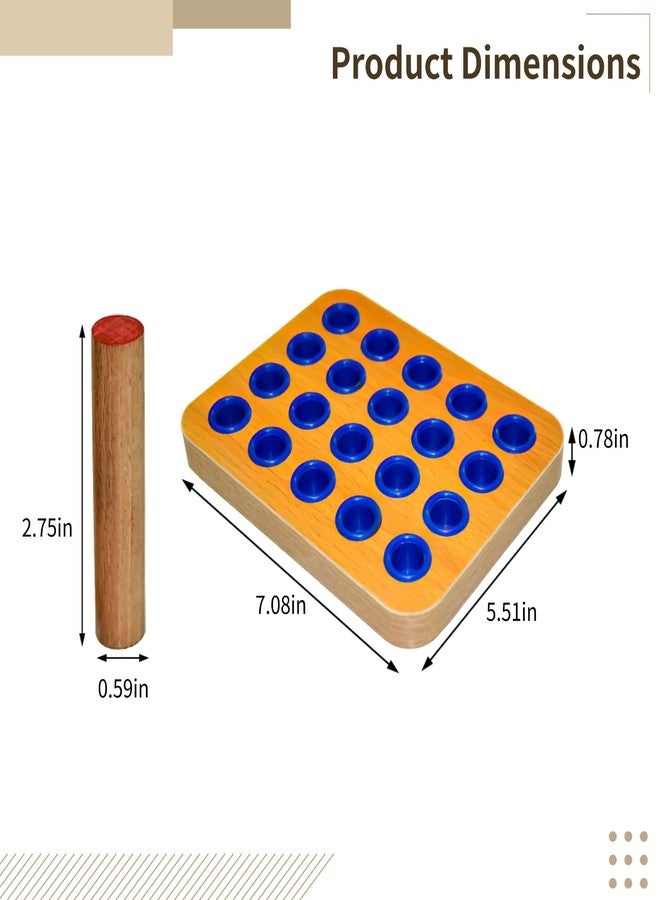 DORMIYA Peg Board Hand Eye Coordination Training Tool - Wooden Finger Board for Stroke Therapy, Rehabilitation, and Fine Motor Skills Development - Includes 20 Pegs - Smooth Surface, Natural Wood Finish - Image 4