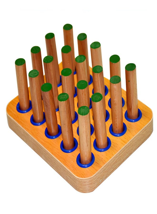 DORMIYA Peg Board Hand Eye Coordination Training Tool - Wooden Finger Board for Stroke Therapy, Rehabilitation, and Fine Motor Skills Development - Includes 20 Pegs - Smooth Surface, Natural Wood Finish - Image 1