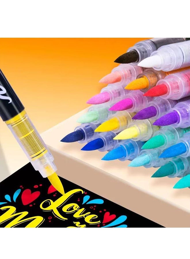 GuangNa12 Colors Acrylic Paint Marker Set – Soft Tip, Odorless, Stackable, Smooth Flow Drawing Pens for Students & Artists - Image 3