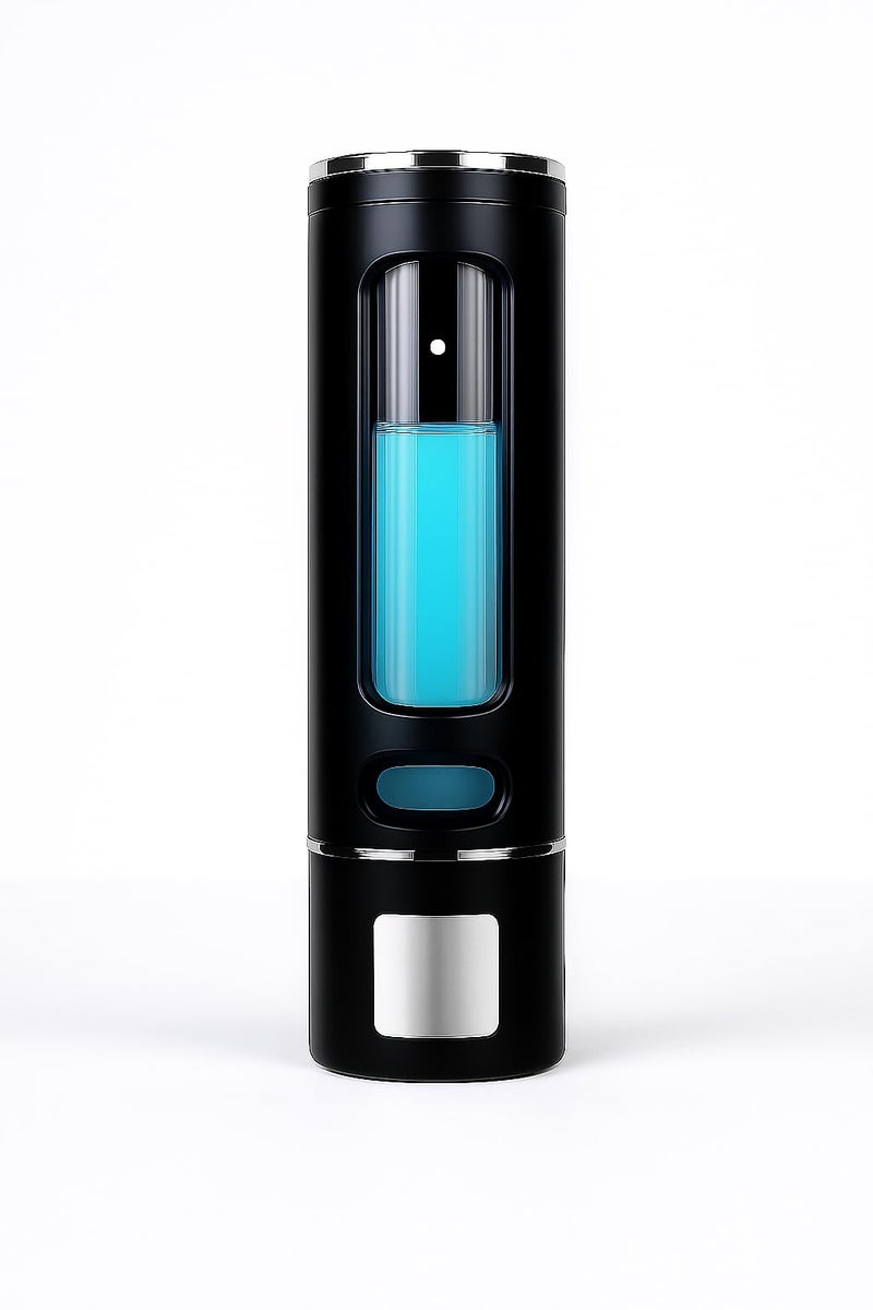 Bathoyum Multi Purpose Chrome Plated ABS Plastic Soap/Sanitizer/Conditioner/Lotion Gel Dispenser for Bathroom Kitchen (Black) - Image 1