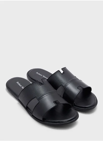 Robert Wood Texture Detail Casual Sandals