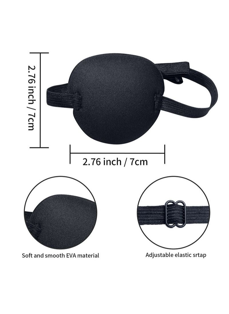 10 Lazy Eye (Amblyopia) Children's Eye Patch,2 Pieces Black Eye Patch Strabismus Adjustable Eye Patch,Medical Eye Patch,Amblyopia Lazy Eye Patch for Left or Right Eye