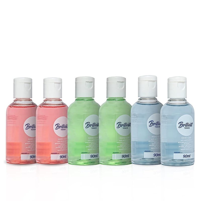 Brilliant Touch Hand Wash 6 Pcs. With Moisturizer 90ML