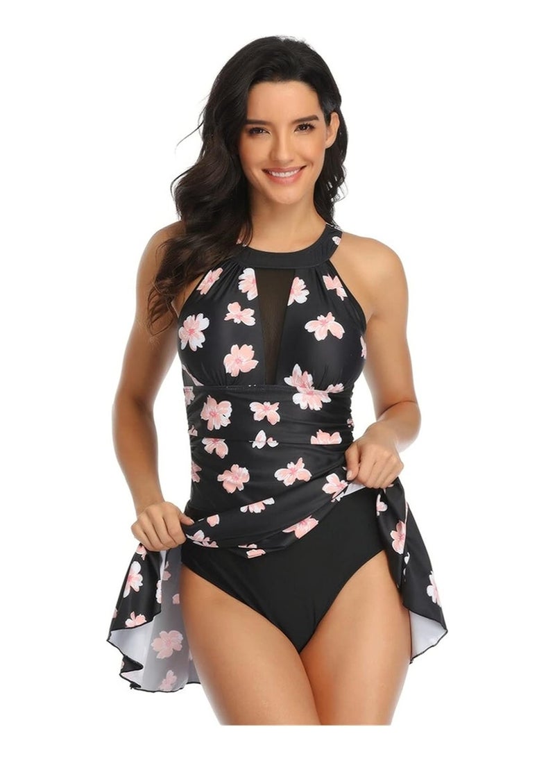 Generic - Women's One Pieces Swimsuit, Plus-Size Shaping Body Bikini, Swim Dresses, Women Swimwear, Beach Wear, with Flower Printed Pattern - Image 1