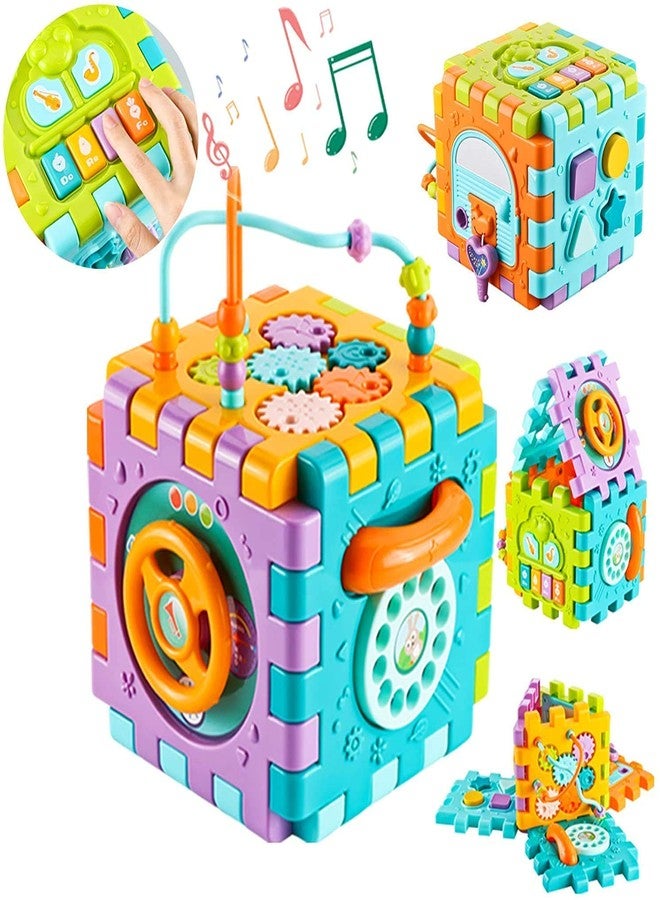 BIG FOLK BIGFOLK® 5-in-1 Montessori Activity Cube Toy for Kids| Alphabet Blocks, Abacus, Clock, Beads & Writing Board| Early Learning Educational Toy for Toddlers 1-5 Years | Baby Development Toy - Pack of 1 - Image 3