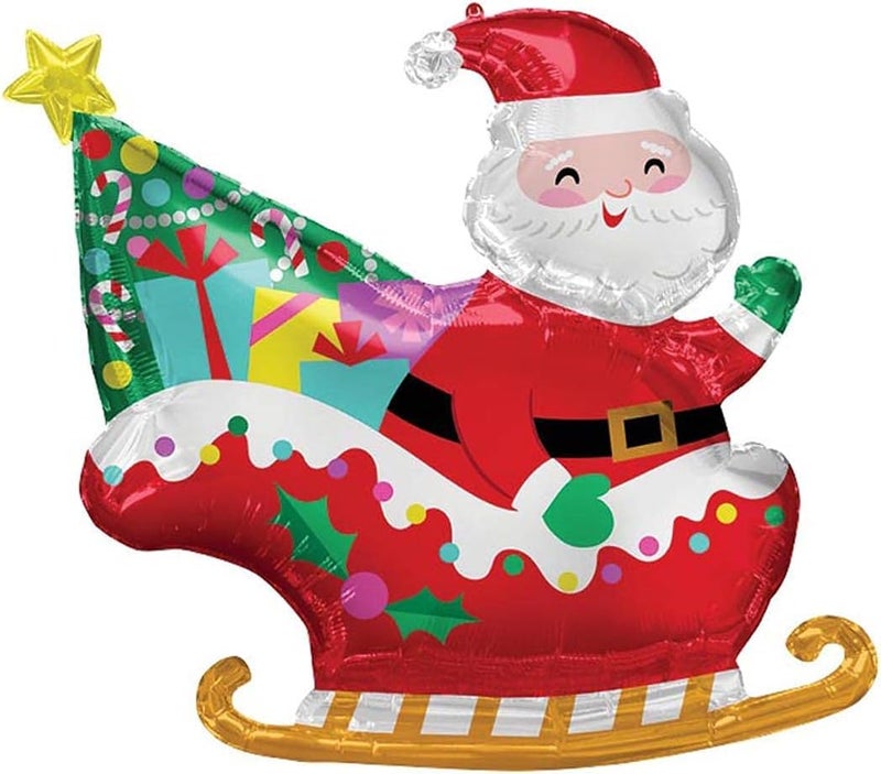 Moira Christmas Jumbo Santa Balloon, Foil, 65 cm X 62 cm, For Party, Home, Office Decoration,Multicolor,pack of 1 - Image 5