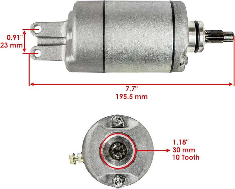 Caltric Starter Motor Compatible with Honda TRX400, TRX450, TRX-450 FourTrax Foreman ES S 4X4 - Image 2