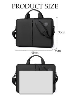 DUNISO 15.6 Inch Laptop Bag Lightweight PU Computer Bag Travel Business Briefcase Water Resistance Shoulder Messenger Bag for Men and Women Work Office  - Image 4