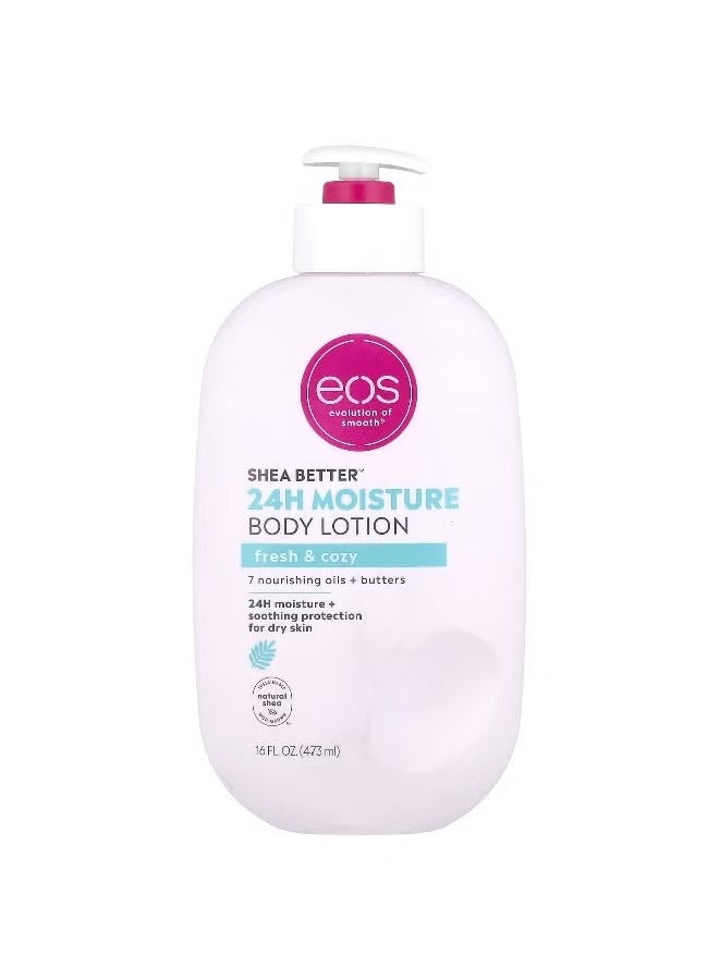 EOS, Shea Better™, 24H Moisture Body Lotion, Fresh & Cozy, 16 fl oz (473 ml) - Image 1