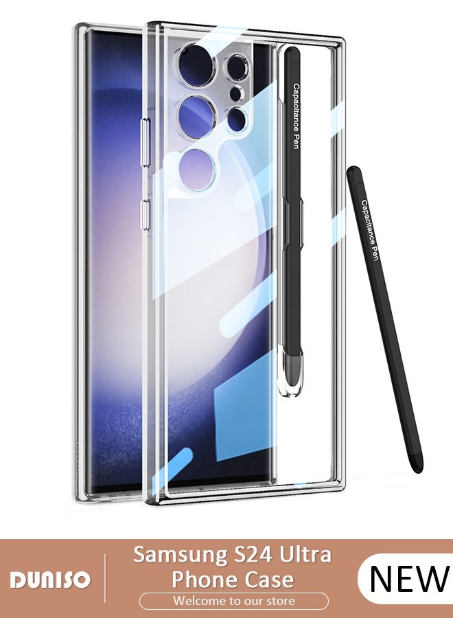 DUNISO Samsung Galaxy S24 Ultra Phone Case Full Body Protective Phone Cover Anti-fall Anti-fingerprint Phone Case with Touchscreen Pen for Samsung Galaxy S24 Ultra 5G Phone Case  - Image 1