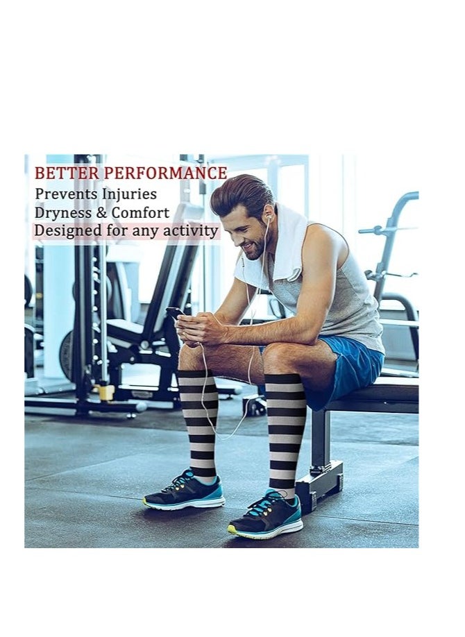 Generic 8 Pairs Compression Socks for Men and Women Ideal for Circulation Support in Medical Running Nursing and Athletic Activities  - Image 3