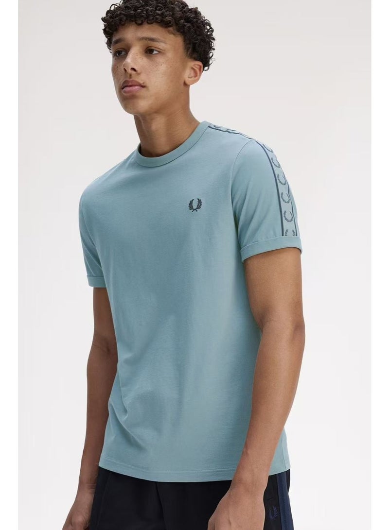 FRED PERRY Men's Short-Sleeve T-Shirt, Minimalist Casual Color-Blocking Trim Half-Sleeve Top - Image 1