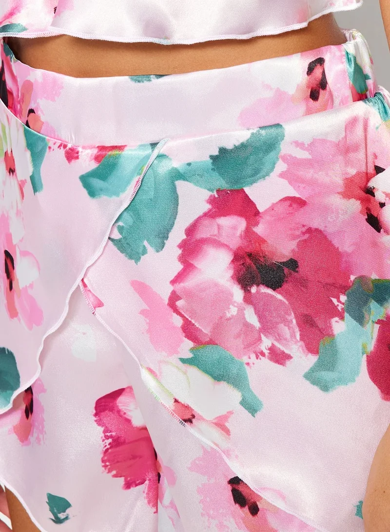 trendyol Floral Printed Pajamas Set