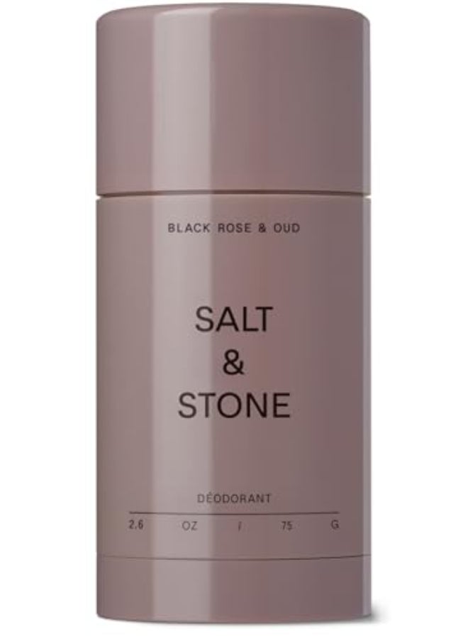Salt & Stone SALT STONE Aluminum Free Deodorant Extra Strength 48 Hour Protection for Women Men Made with Seaweed Extracts Shea Butter Prebiotics Black Rose Oud - Image 1