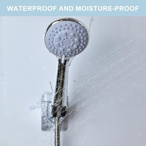 Peirnum Shower Head Holder, Strong Adhesive and Waterproof Shower Head Holder Wall Mount, Adjustable Handheld Shower Head Holder, No Drilling and Use Conveniently - Image 5