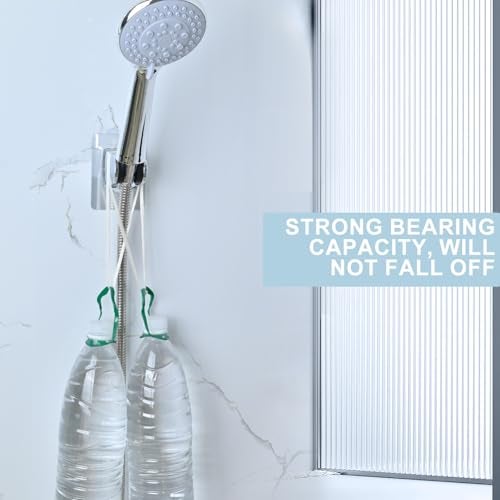 Peirnum Shower Head Holder, Strong Adhesive and Waterproof Shower Head Holder Wall Mount, Adjustable Handheld Shower Head Holder, No Drilling and Use Conveniently - Image 4